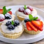 vegan berries and cream tarts