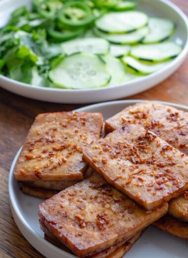 vegan baked lemongrass tofu